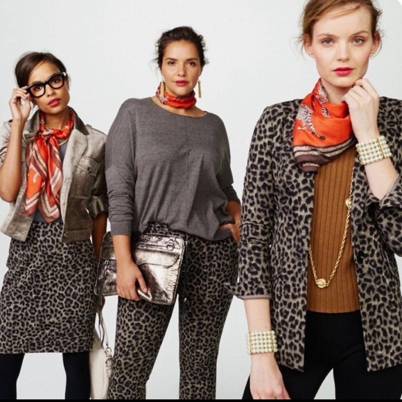 CAbi jungle grey and black leopard print blazer & pants set size 4 - Picture 8 of 12